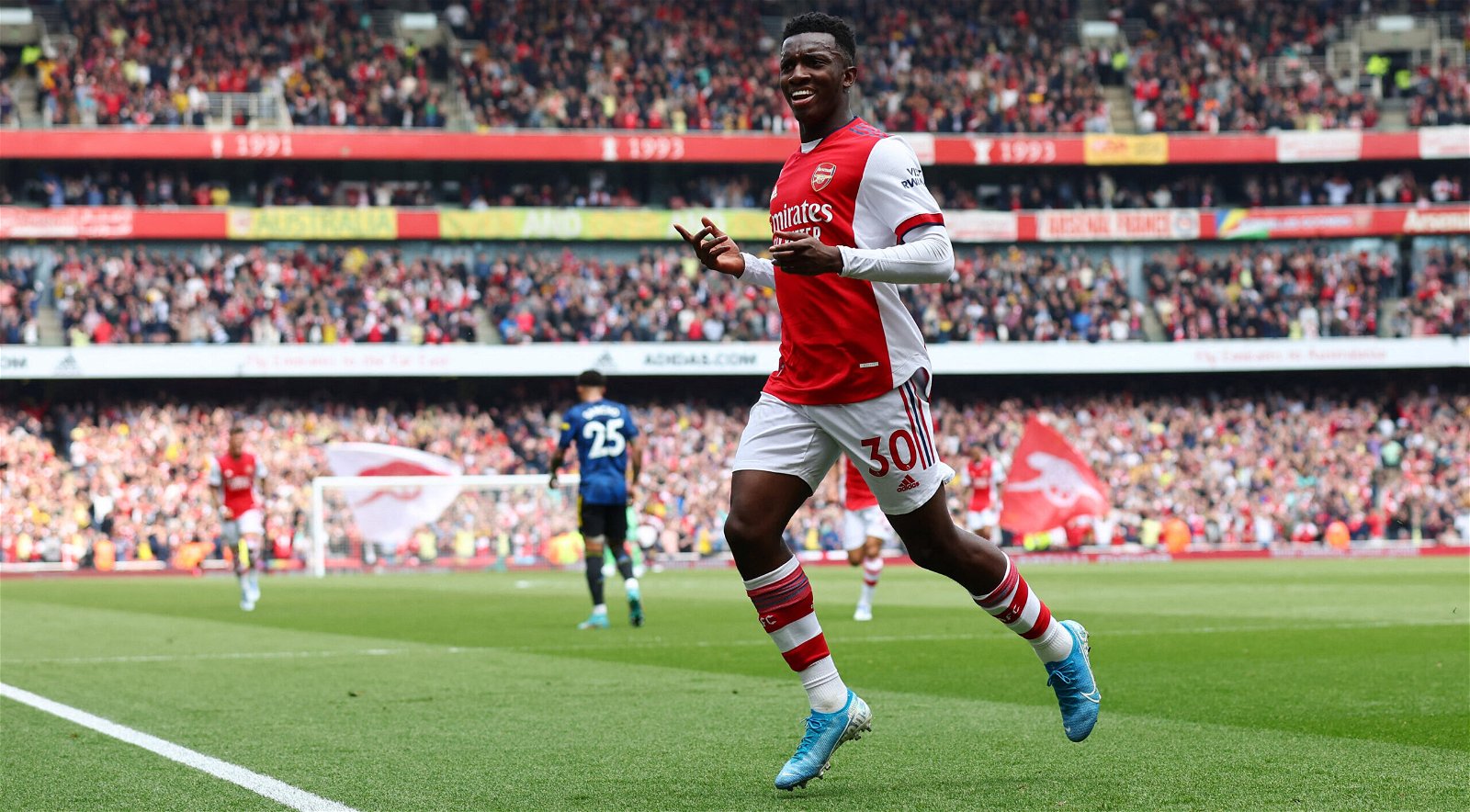 Eddie-Nketiah-celebrates-as-Arsenal-triumph-against-rivals-Manchester-United-in-the-Premier-League