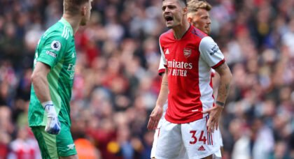 Journalist claims Granit Xhaka could play last game for Arsenal