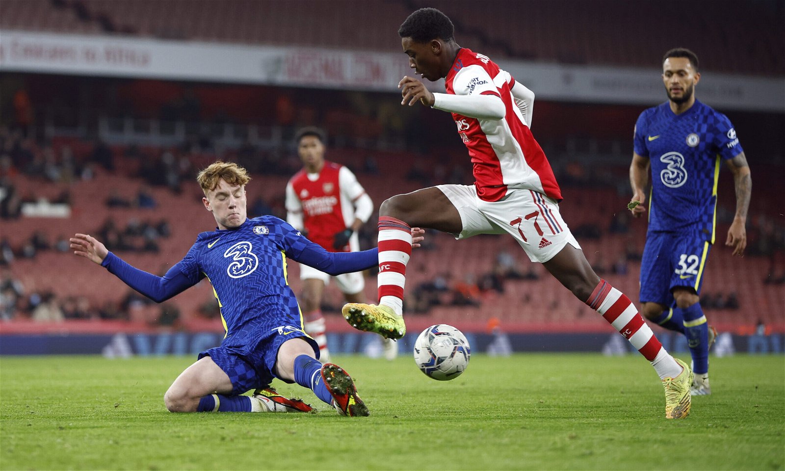 Khayon-Edwards-in-EFL-Trophy-action-for-Arsenal-U21s-at-the-Emirates-against-Chelsea