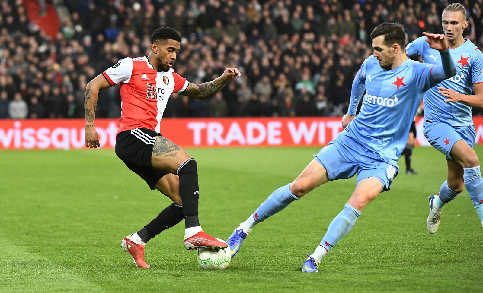 Reiss-Nelson-in-UEFA-Europa-Conference-League-action-for-Feyenoord-against-Slavia-Prague