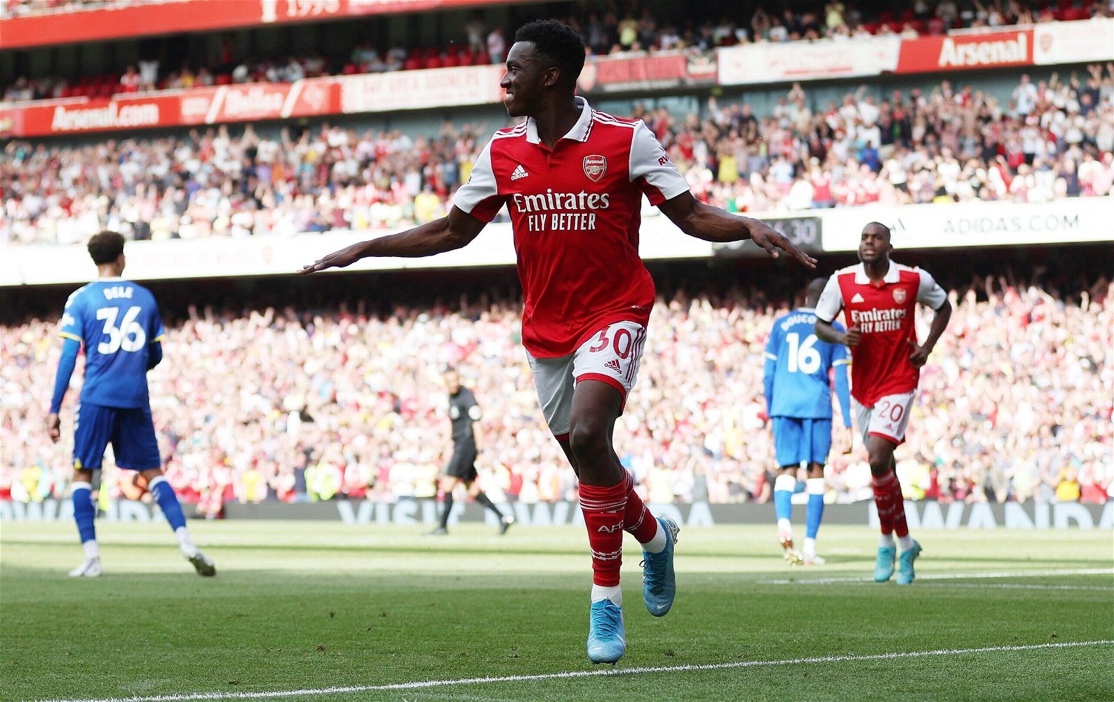 Eddie-Nketiah-celebrates-scoring-for-Arsenal-against-Everton-in-the-Premier-League