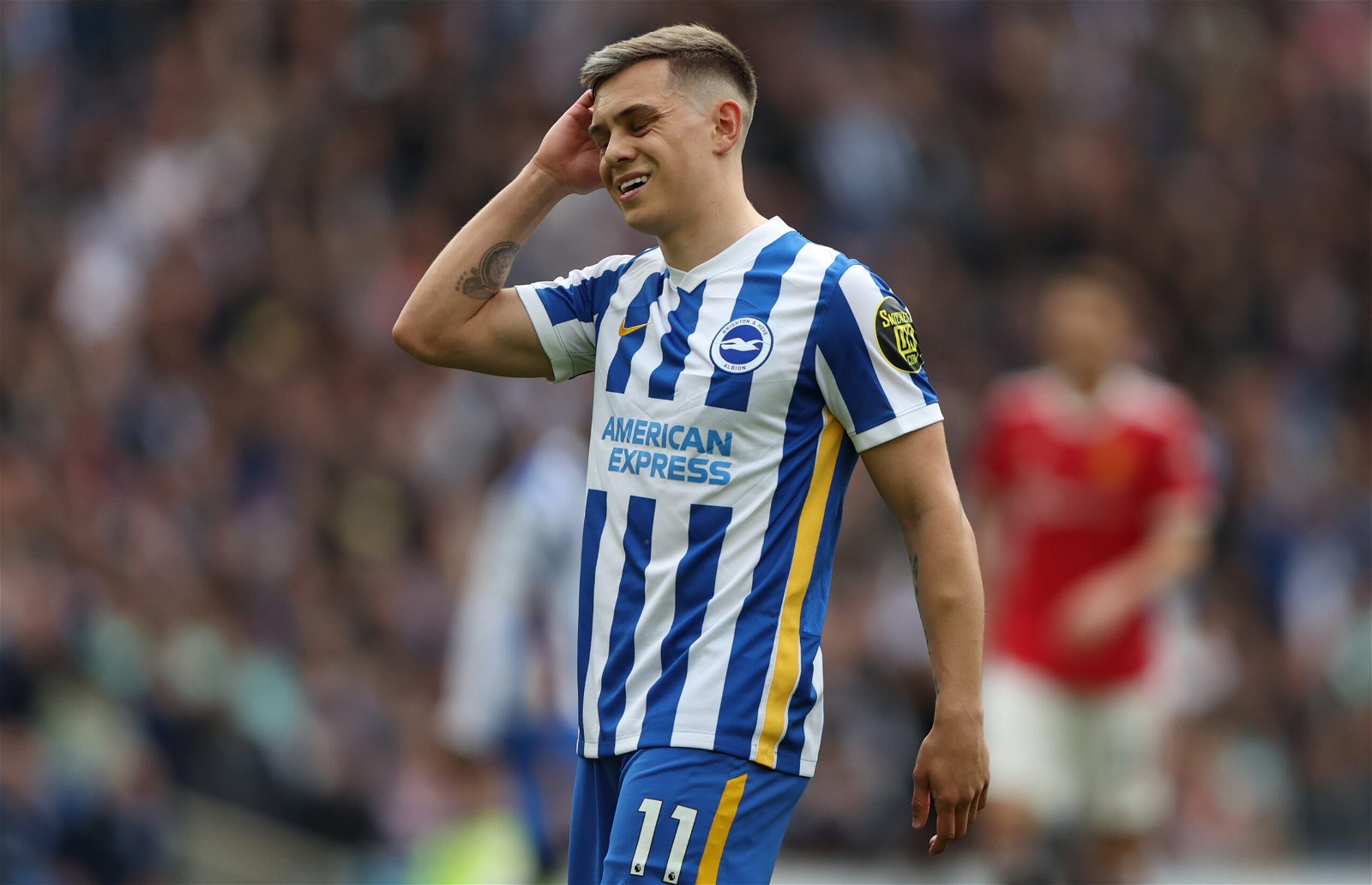 Leandro-Trossard-in-Premier-League-action-for-Brighton-and-Hove-Albion-against-Manchester-United
