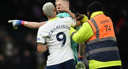 Ramsdale explains shock incident after kick from Spurs fan
